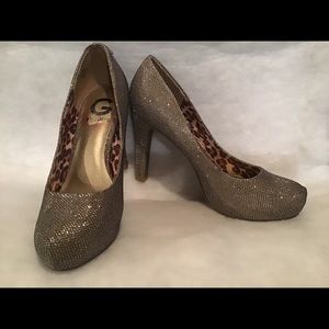 Guess Platform Shiny Heels